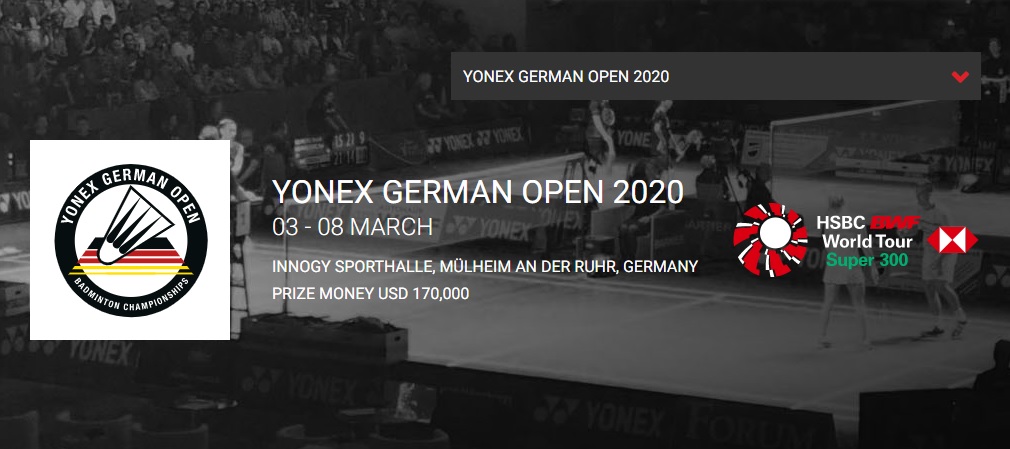 ドイツオープン2020結果速報バドミントン・出場選手ドロー